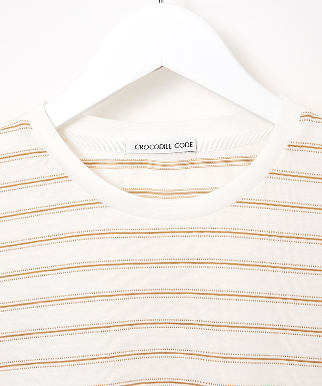 コットンレーヨン 襟リブ Tシャツ