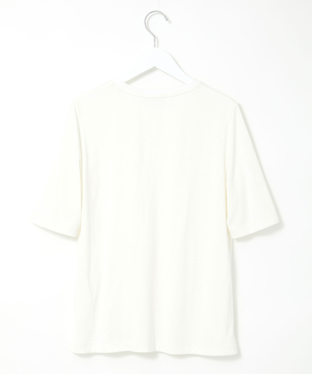 コットンレーヨン 襟リブ Tシャツ