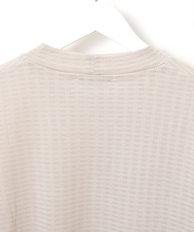 シアー モックネック カットソー