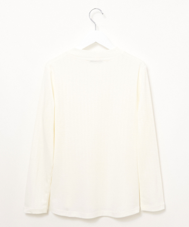 シアー モックネック カットソー