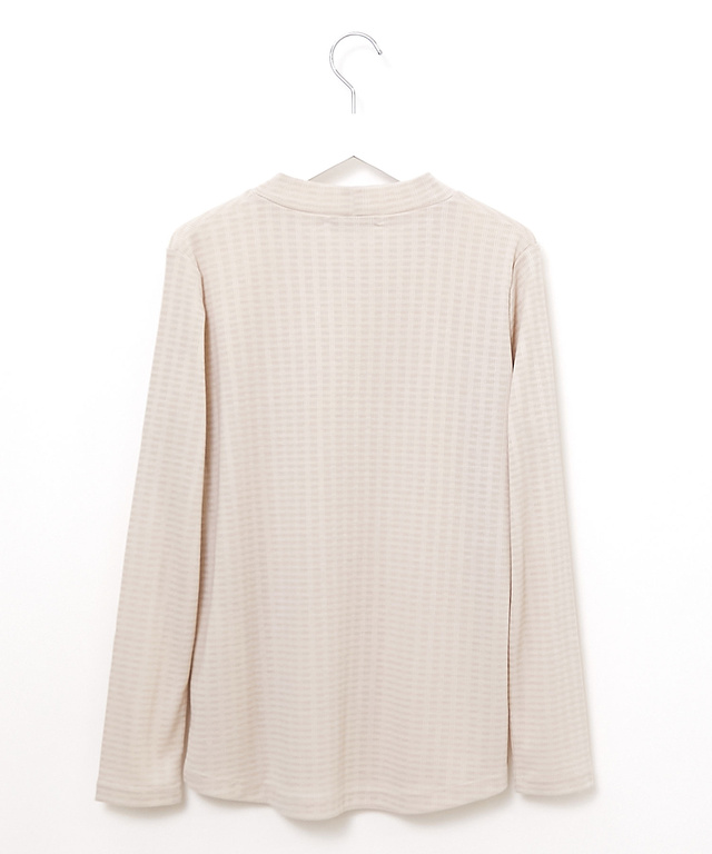 シアー モックネック カットソー