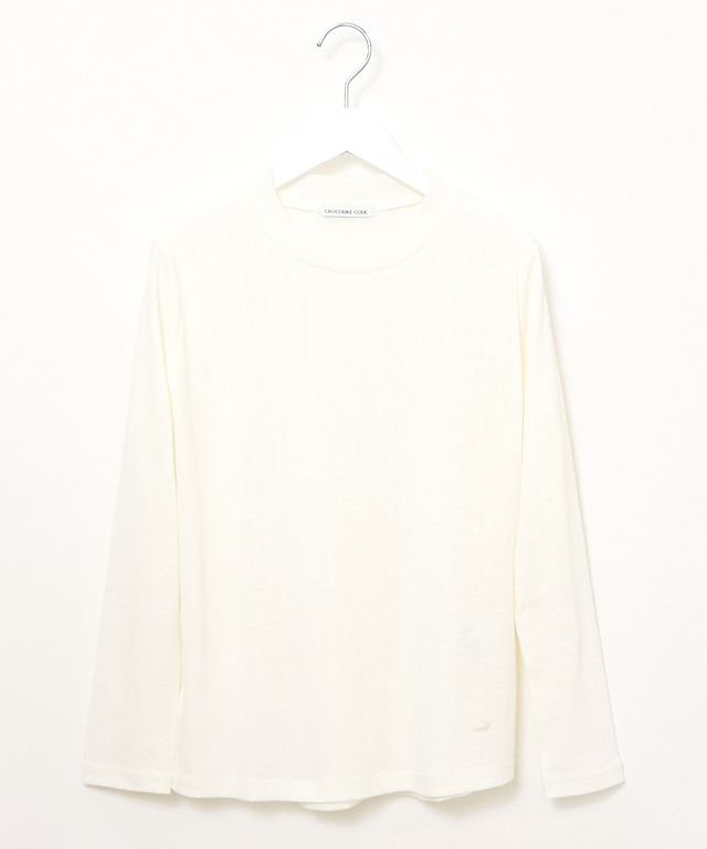 シアー モックネック カットソー