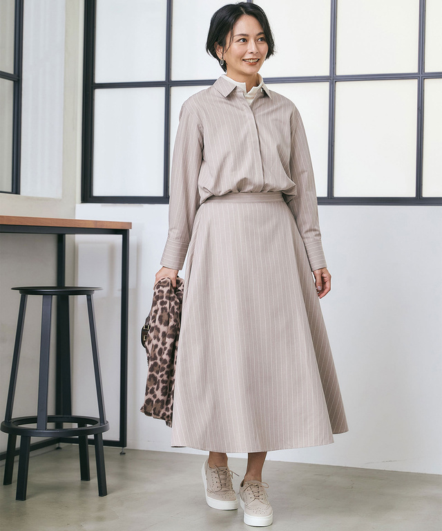 リップル 襟スリット カットソー【一部店舗限定】