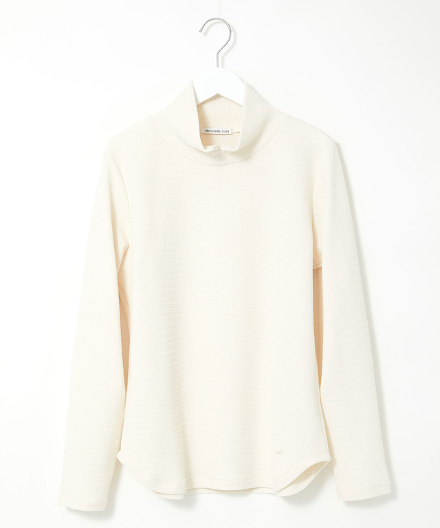 リップル 襟スリット カットソー【一部店舗限定】