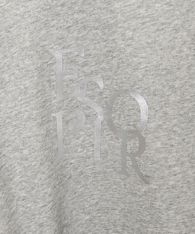 裏毛 箔プリント スウェット