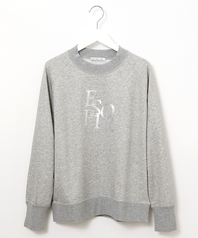 裏毛 箔プリント スウェット