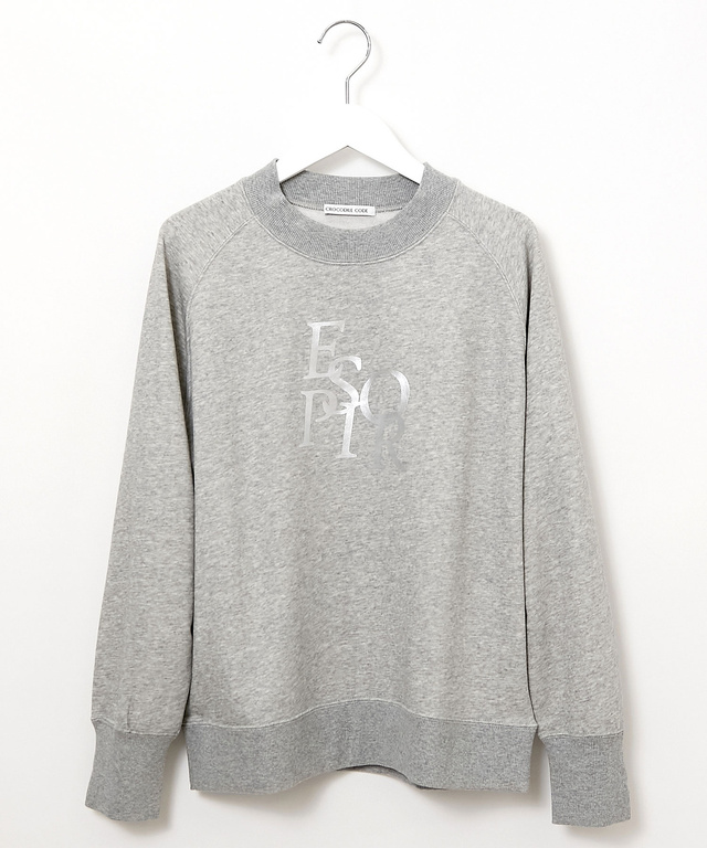 裏毛 箔プリント スウェット