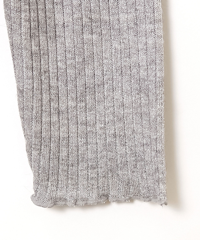 ラメ糸 ハイネック カットソー