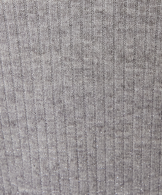 ラメ糸 ハイネック カットソー