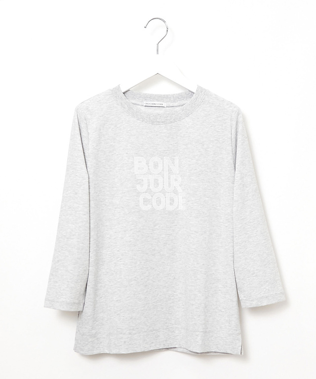 天竺 グラフィック 七分袖Tシャツ