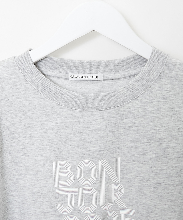天竺 グラフィック 七分袖Tシャツ