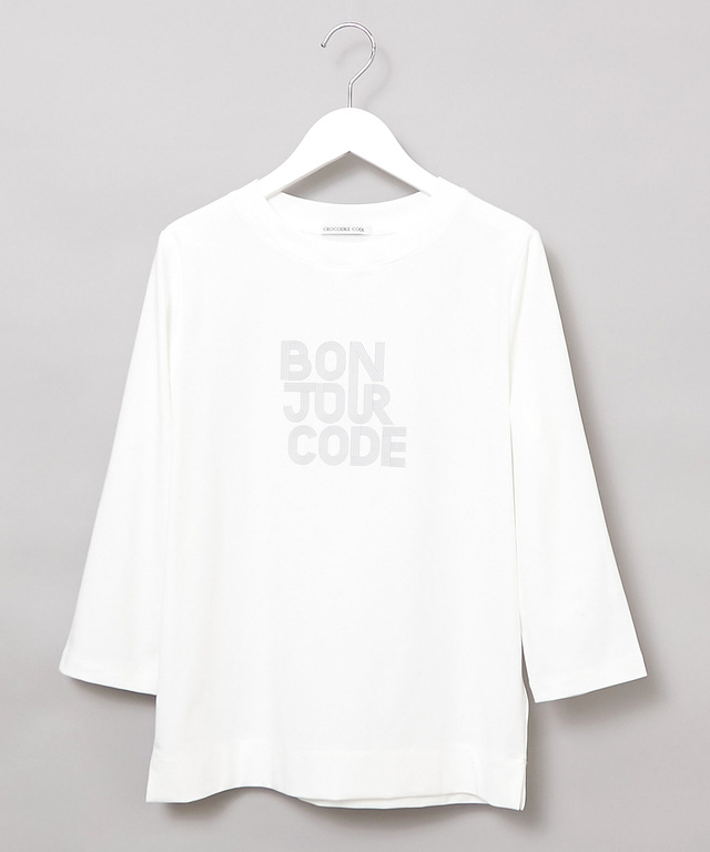 天竺 グラフィック 七分袖Tシャツ