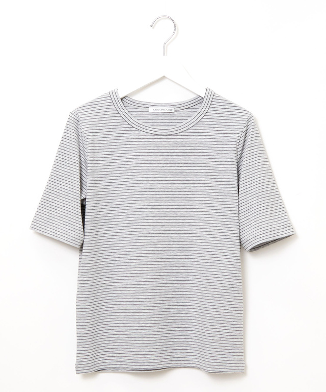 フライス ラメボーダー Tシャツ