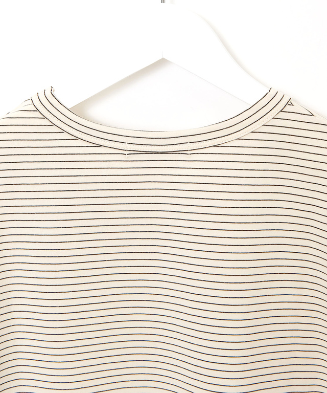 フライス ラメボーダー Tシャツ
