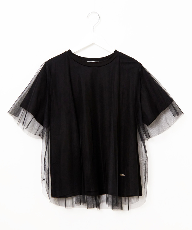 チュール レイヤード風 Tシャツ