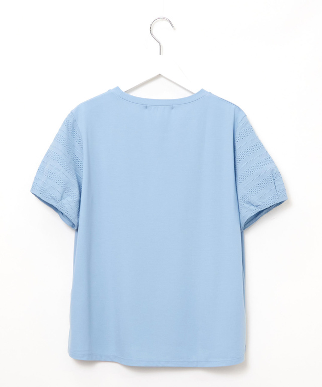 袖レース 切り替え Tシャツ