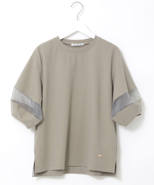 チュール切り替え デザイン Tシャツ