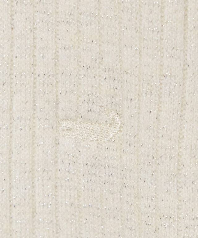 ラメ糸 ハイネック カットソー