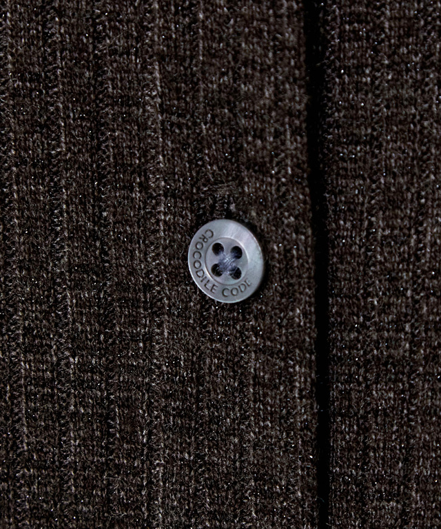 リブ ポロカーディガン