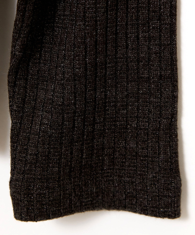 リブ ポロカーディガン