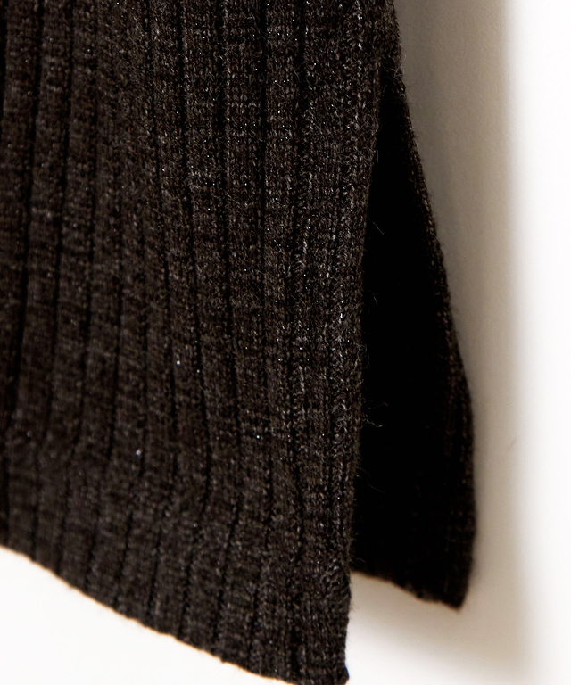 リブ ポロカーディガン