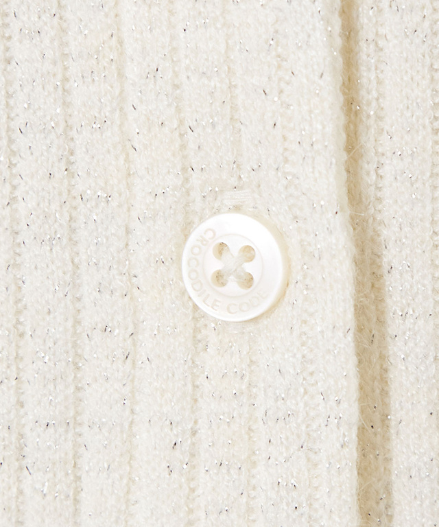 リブ ポロカーディガン