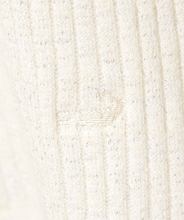 リブ ポロカーディガン