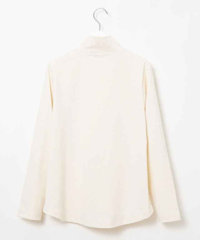 ボタン ハイネック カットソー