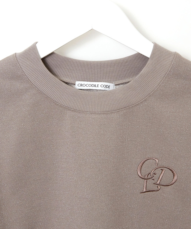 ラメ 裏毛 プルオーバー カットソー