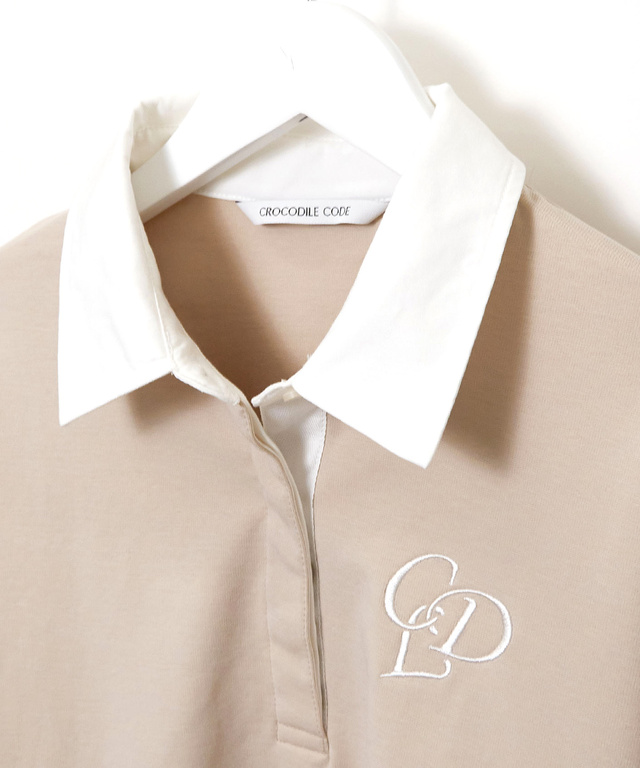 ロゴ刺繡 ラガーシャツ【オンラインショップ・一部店舗限定】