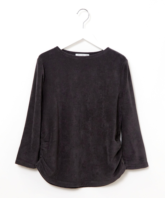 ミニパイル ギャザー カットソー