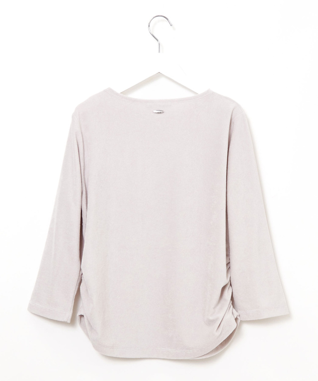 ミニパイル ギャザー カットソー