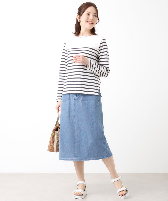 天竺 ボーダー Tシャツ