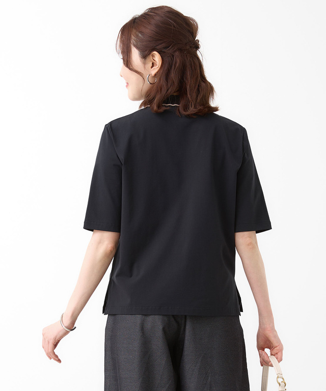 スカラップリブ ポロ カーディガン【オンラインショップ・一部店舗限定】