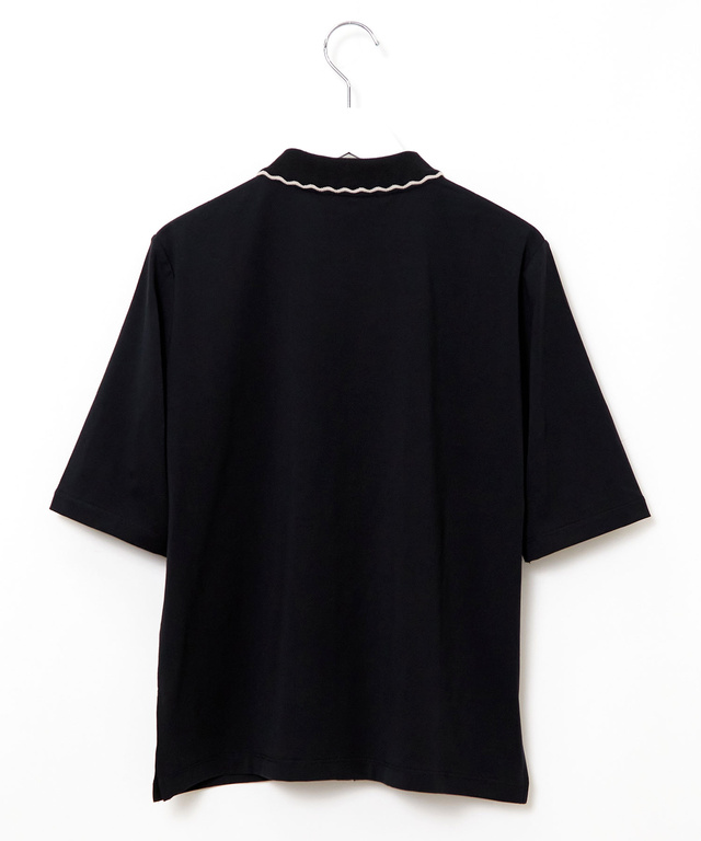 スカラップリブ ポロ カーディガン【オンラインショップ・一部店舗限定】