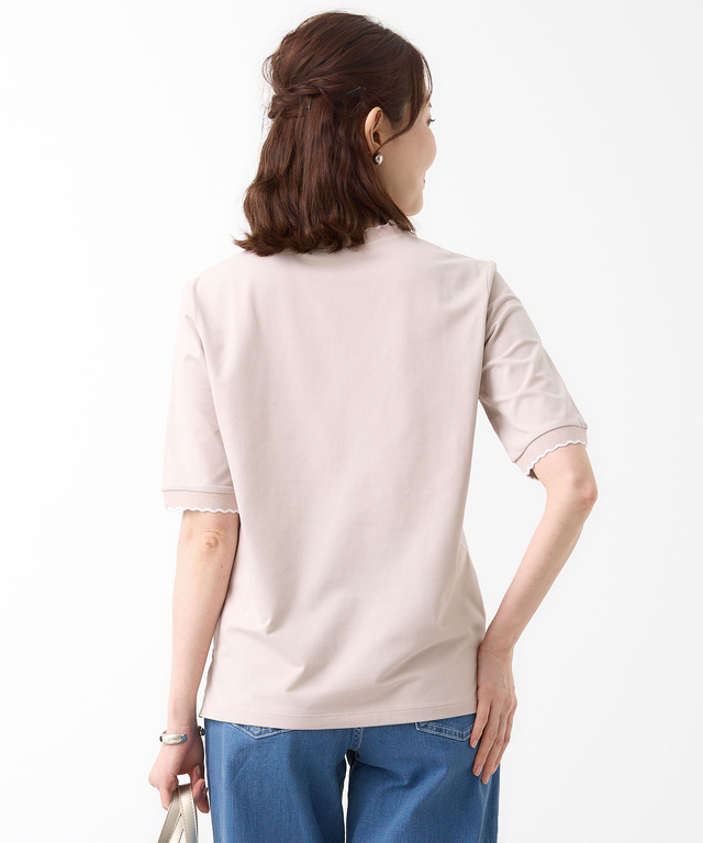 スカラップ リブ Tシャツ