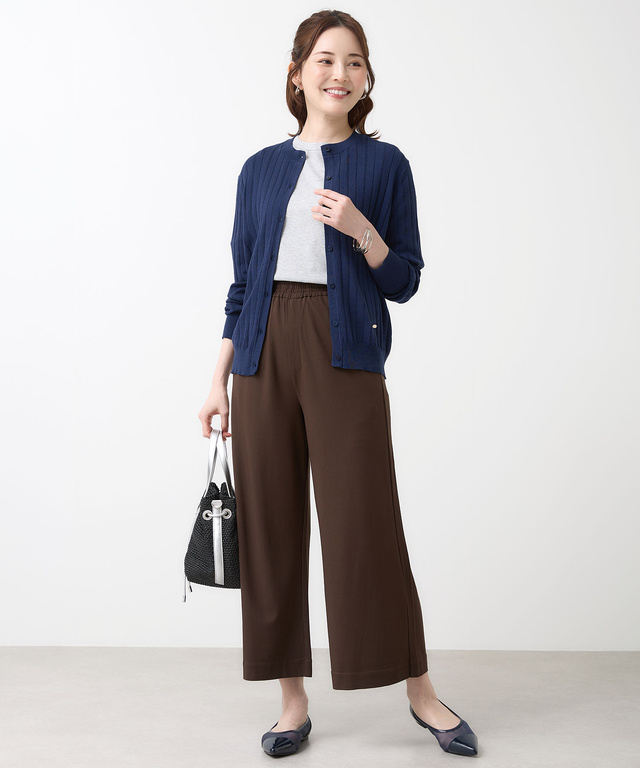 ラメ編み リブ Tシャツ