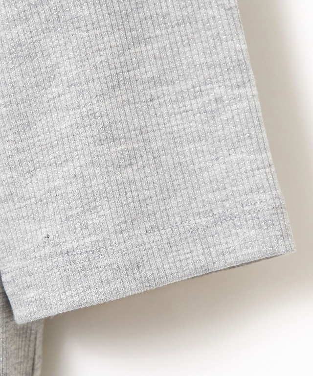 ラメ編み リブ Tシャツ