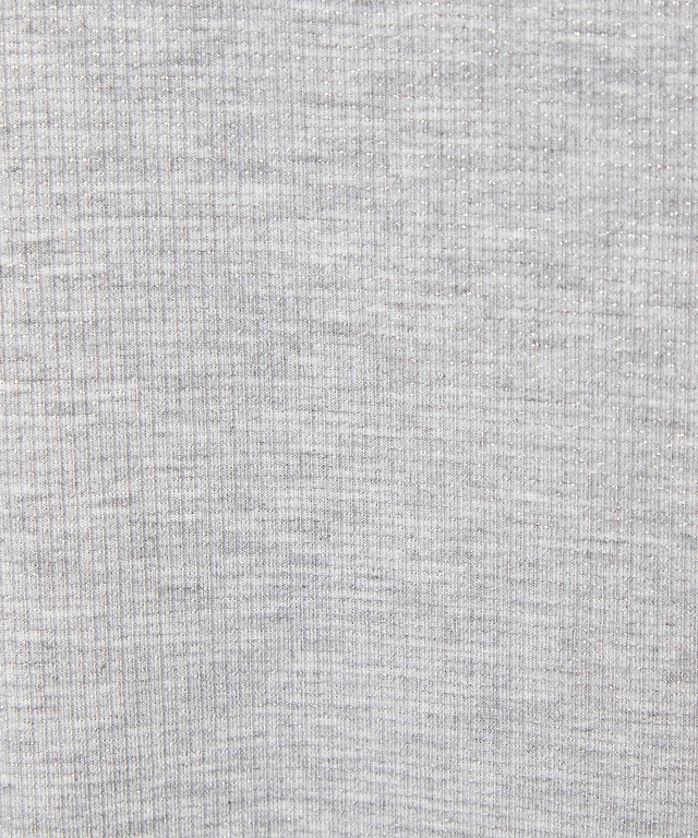 ラメ編み リブ Tシャツ