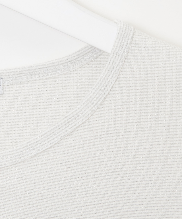 ラメ リブ タンクトップ