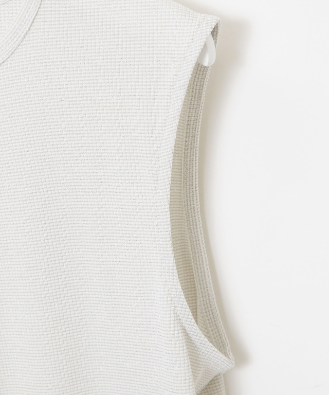 ラメ リブ タンクトップ