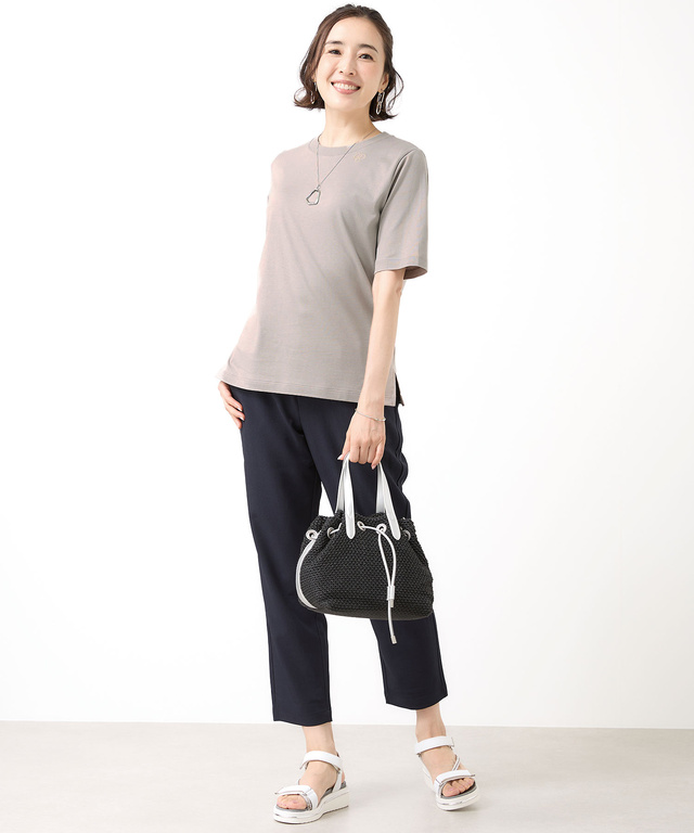 ロゴ刺繍 半袖Tシャツ