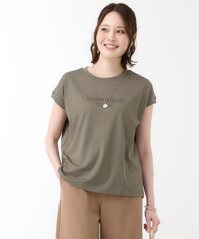 フレンチスリーブ ロゴデザイン Tシャツ