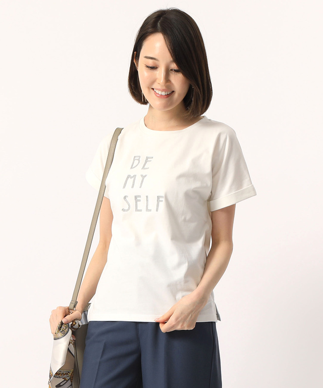 ロゴ刺繍Tシャツ