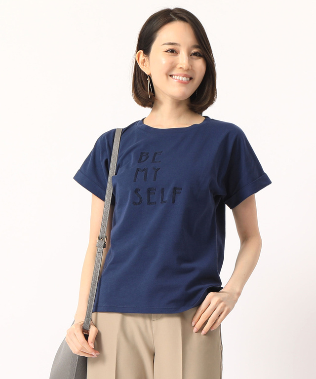 ロゴ刺繍Tシャツ
