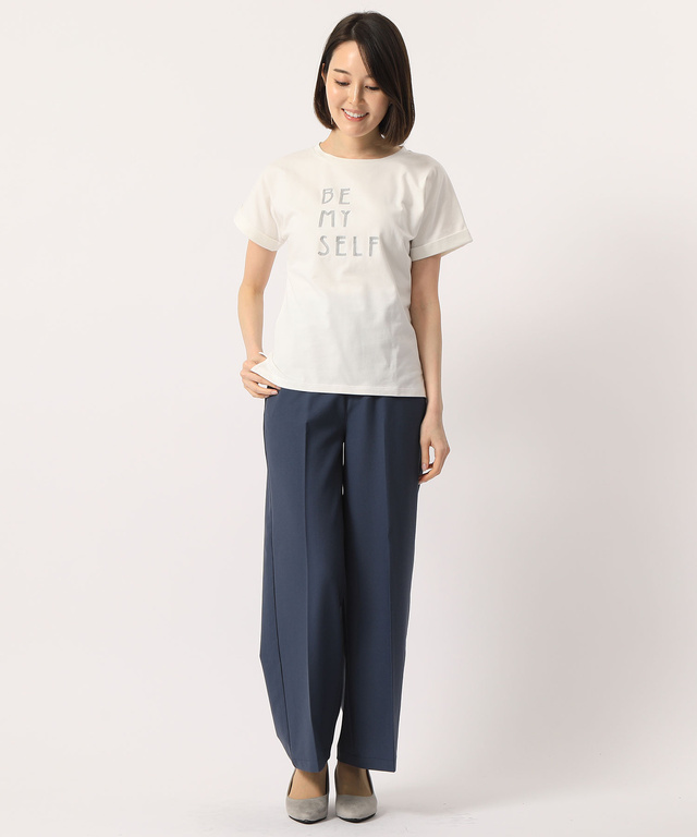 ロゴ刺繍Tシャツ