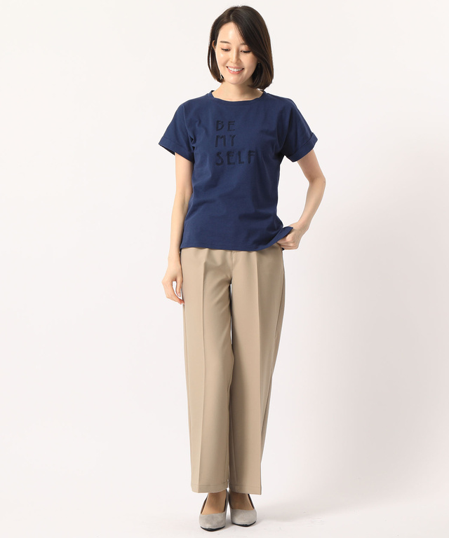 ロゴ刺繍Tシャツ