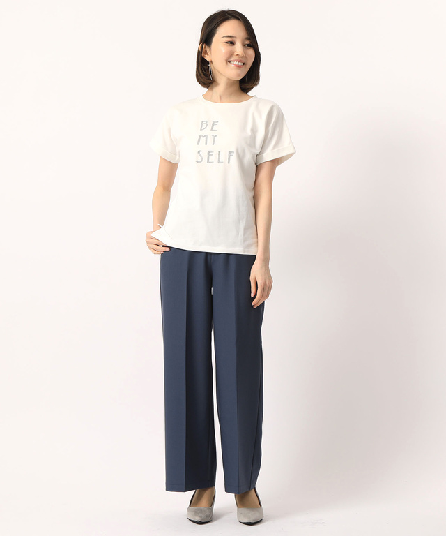 ロゴ刺繍Tシャツ