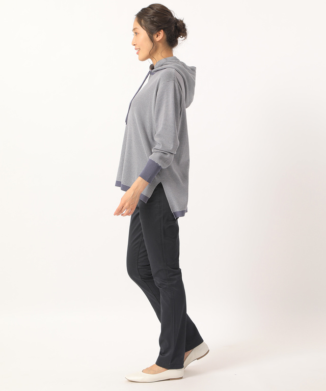 フード付きニットチュニック【手洗いOK】【直営店・WEB限定商品】
