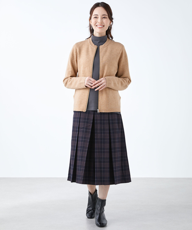 ジップアップ ニット ジャケット